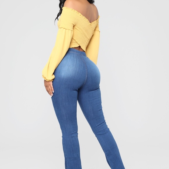 NEW Mustard Crop Top - Picture 2 of 2